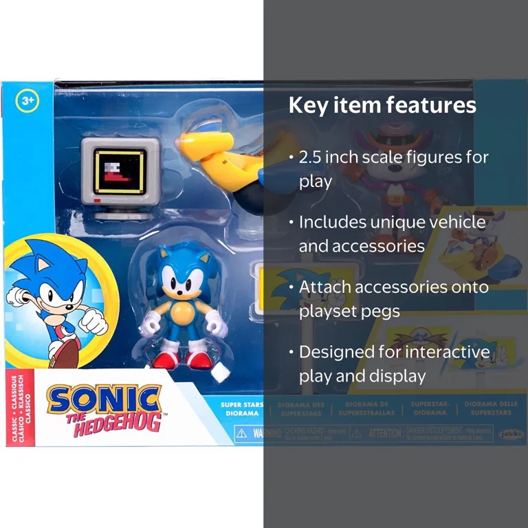 Sonic The Hedgehog Sonic Vs Fang Diorama Playset (Super Stars