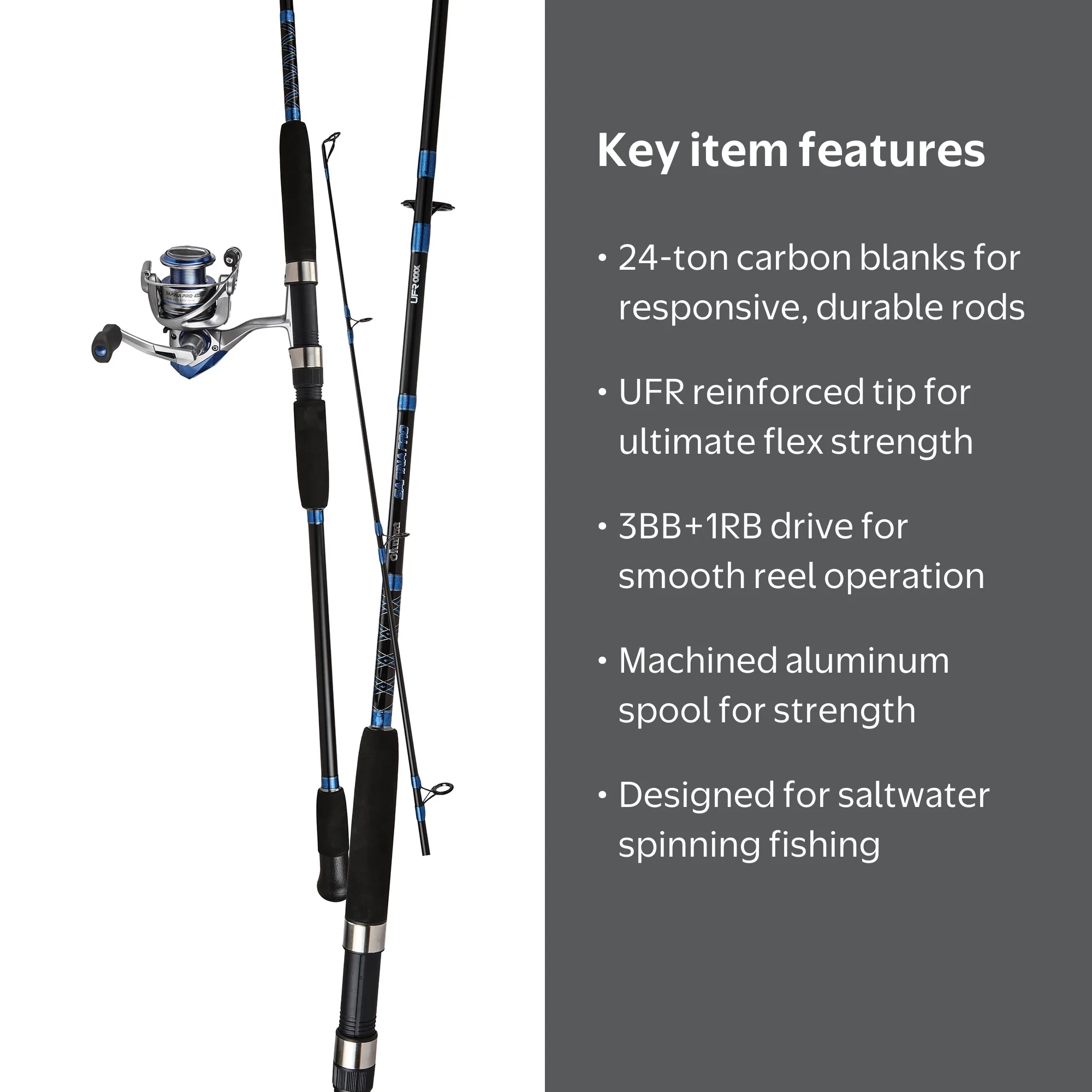 Okuma Safina Pro Saltwater SNP-S-702MH-4000 Ambidextrous Spinning