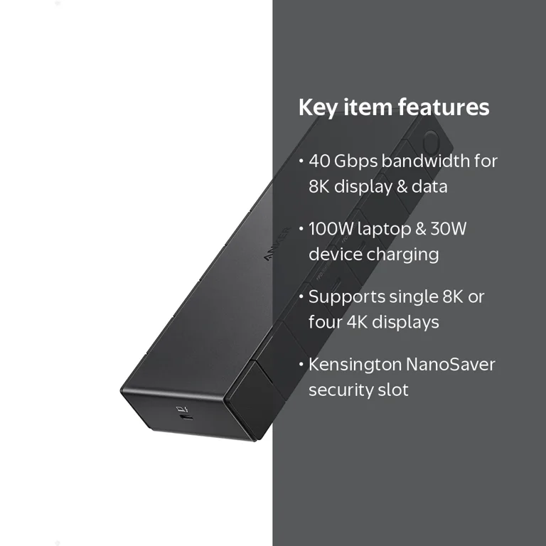 Anker 778 Thunderbolt 4 Docking Station, 12-in-1 Expansion, 100W