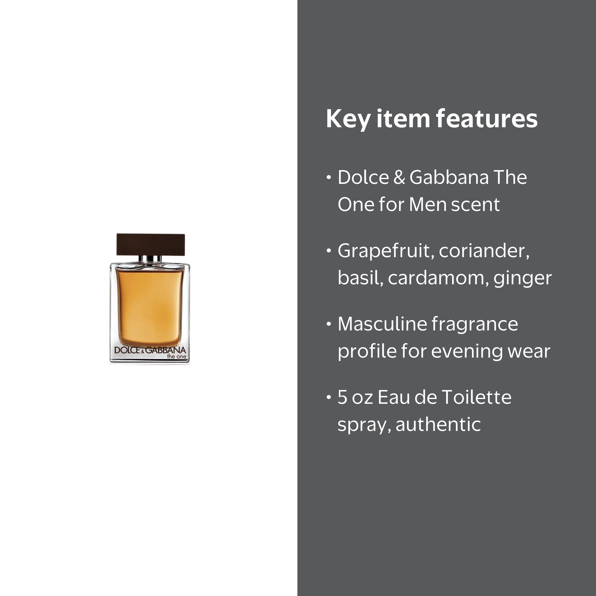 Dolce & Gabbana The One Eau De Toilette, Refreshing Oriental Spicy