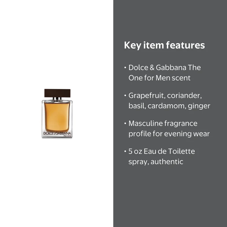 Dolce & Gabbana The One Eau De Toilette, Refreshing Oriental Spicy