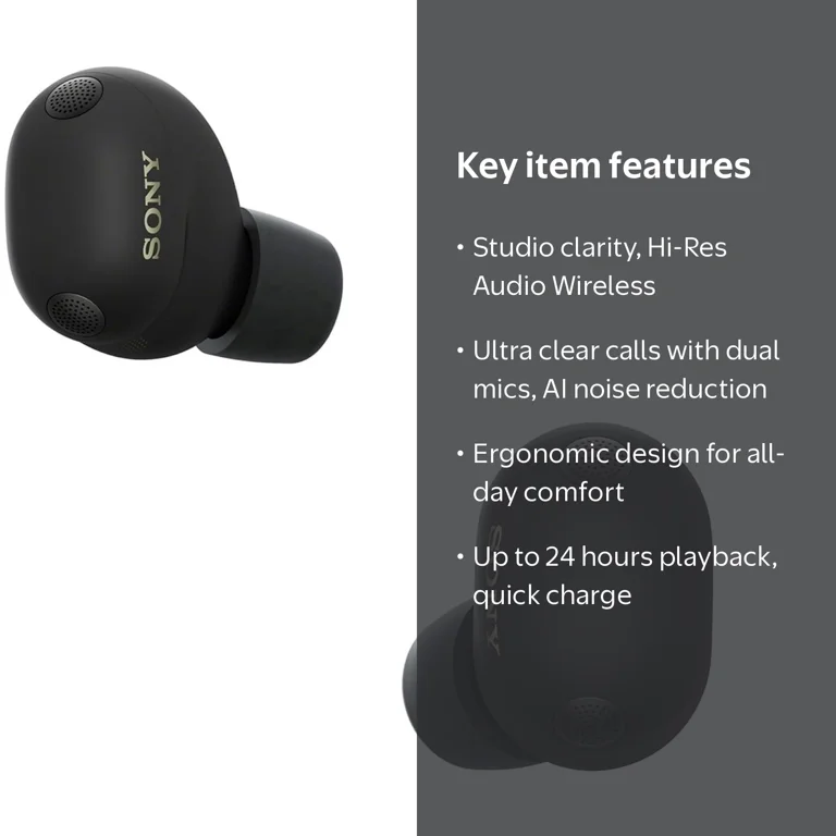 Sony, WF-1000XM6 True Wireless Noise Cancelling Earbuds, Black
