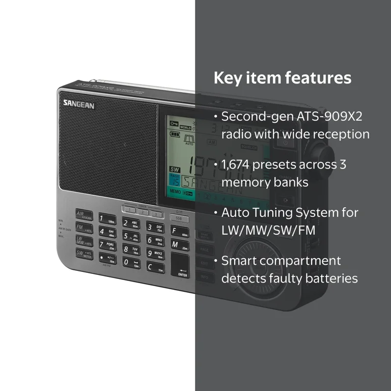 Sangean ATS-909X Ultimate Multi-Band FM/SW/MW/LW/Air World