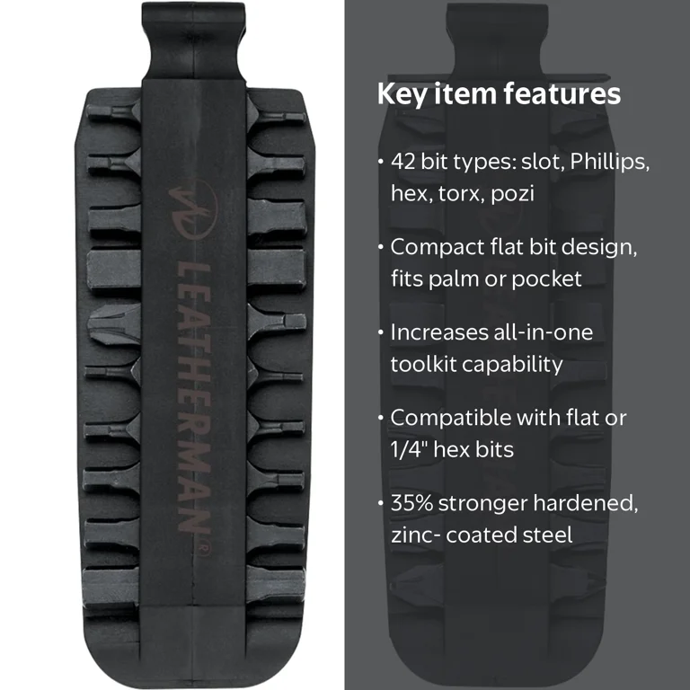 Leatherman, Bit Kit, 21 Double-Ended Screwdriver Bits for
