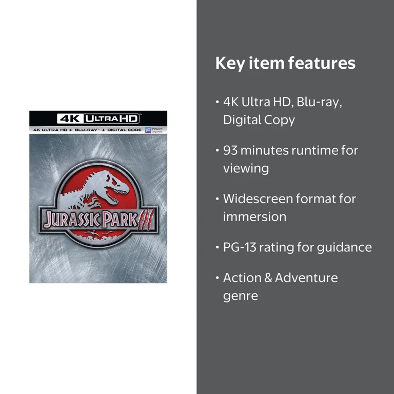 Jurassic Park III (4K Ultra HD + Blu-ray + Digital Copy) - Walmart.com