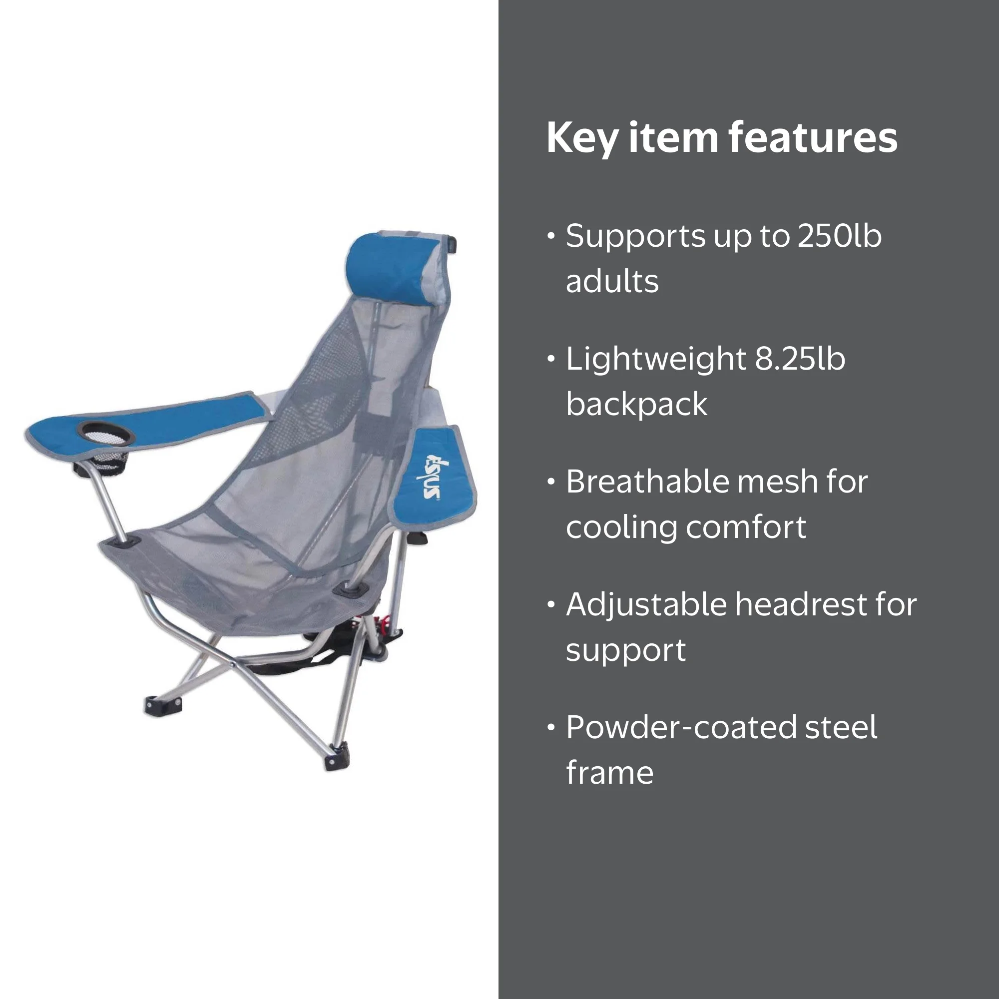 二脚セット！ Kelsyus ケルシウス メッシュ バックパック チェア Kelsyus Mesh Folding Portable Backpack Beach Chair with Headrest
