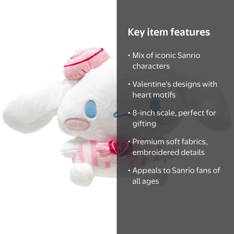 Sanrio 2026 Valentine's Day Cinnamoroll Plush - Walmart.com