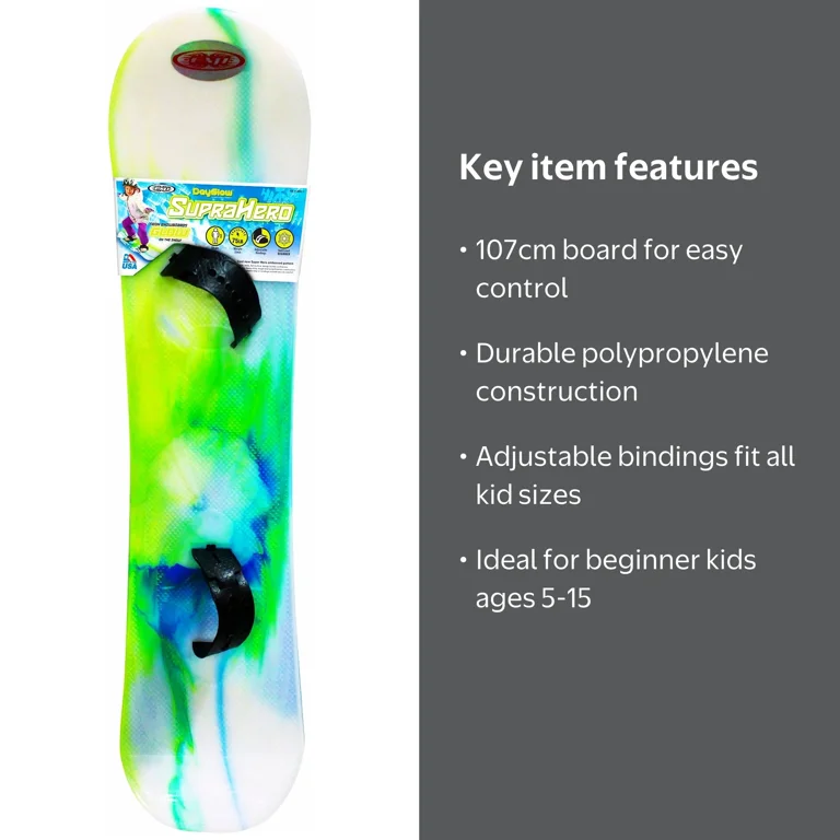 ESP Suprahero 107 cm Starter Snowboard with Adjustable Bindings