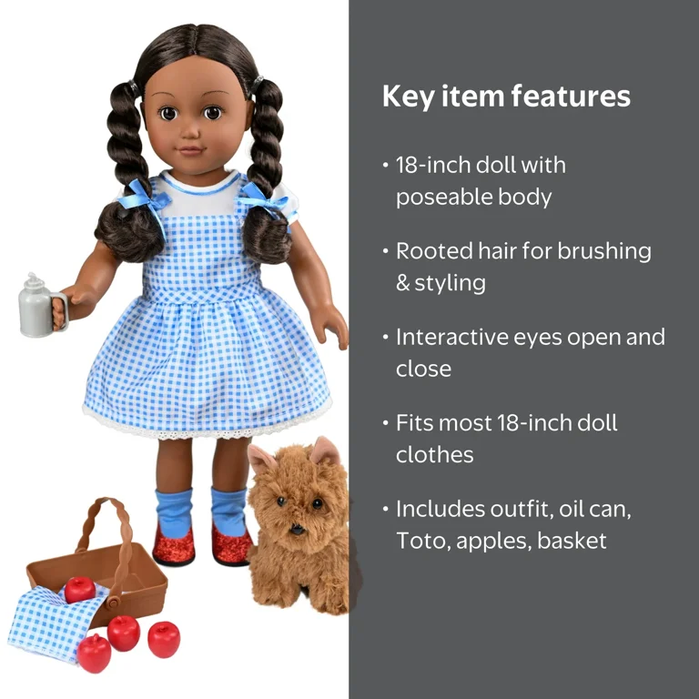 My Life As Wizard of Oz Dorothy Posable 18-inch Doll, Dark