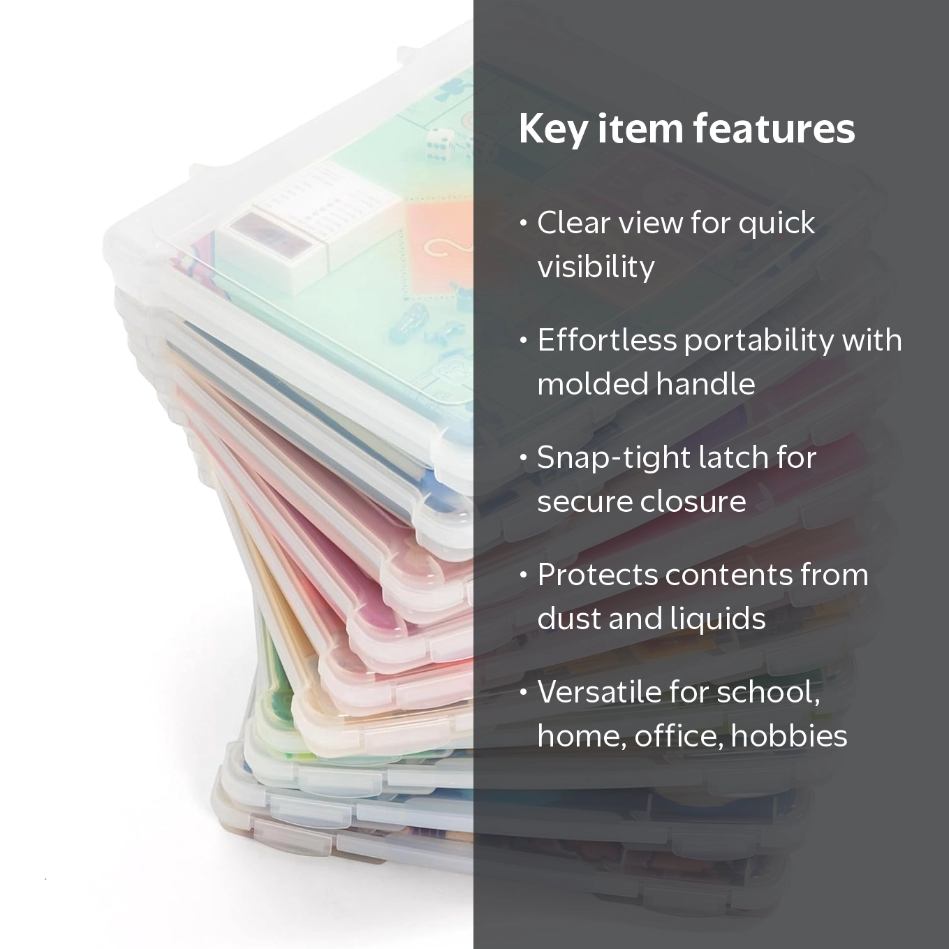 IRIS USA, Plastic Portable Project Case, Clear, 10 Pack - Walmart.com