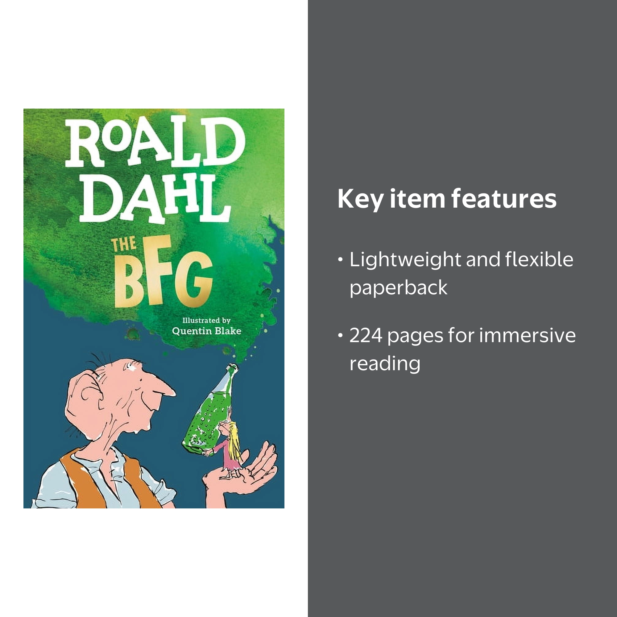 Roald Dahl, Book, BFG, Paperback, 224 Pages, Children's Fantasy