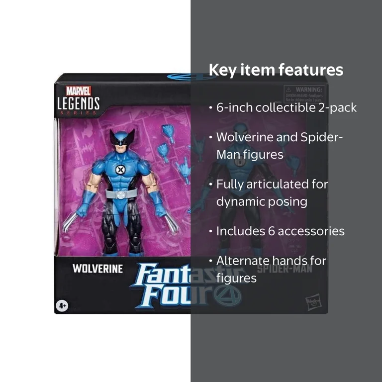 Hasbro F9051 6 inch Marvel Legends Series Wolverine and Spider-Man
