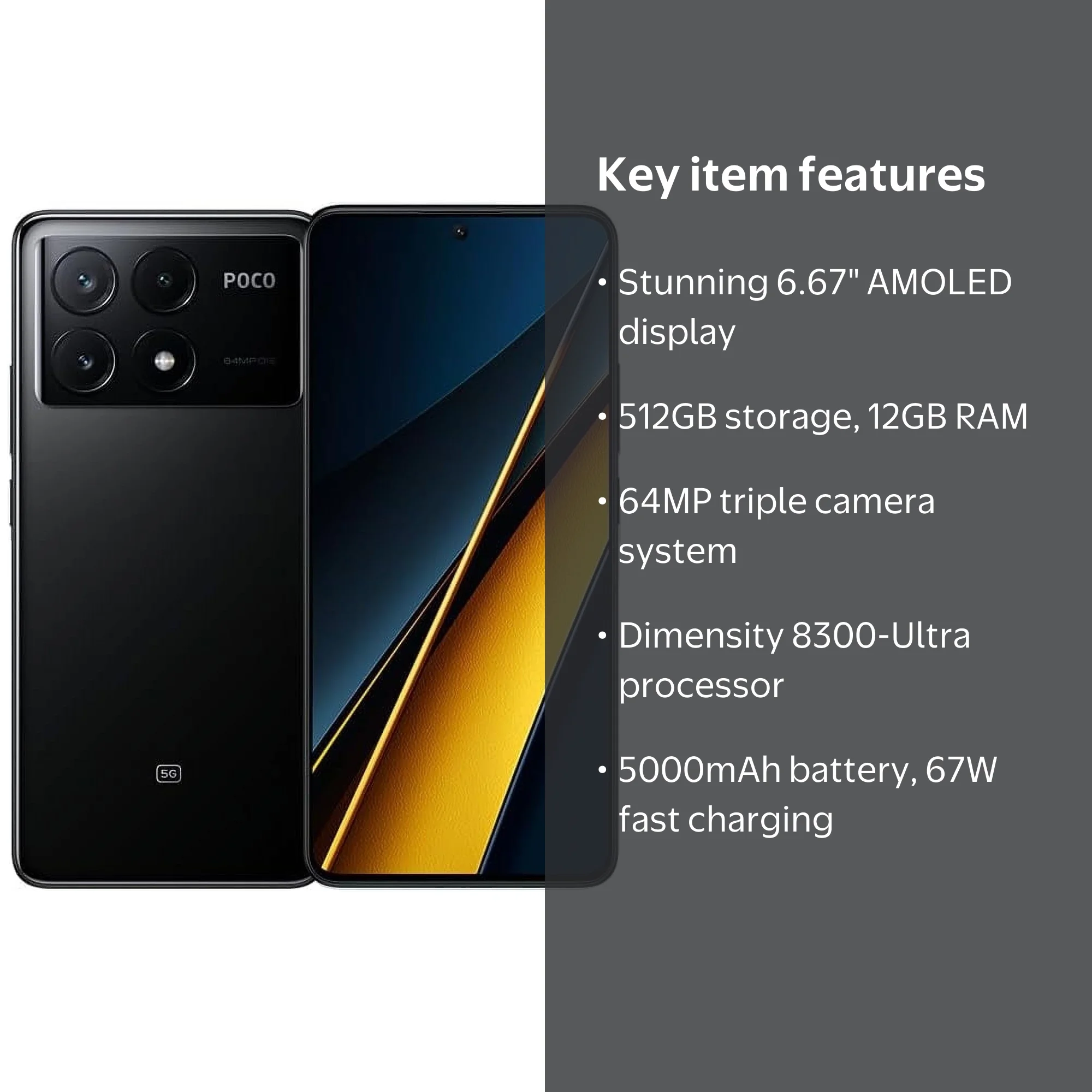 Xiaomi Poco X6 PRO 5G 512GB ROM 12GB RAM Dual SIM GSM Unlocked
