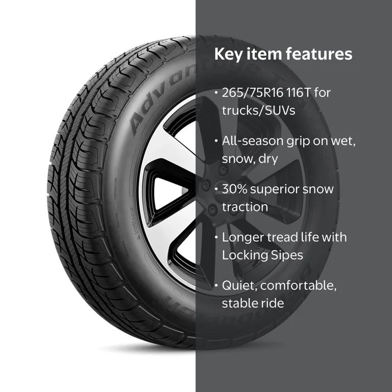 BFGoodrich Advantage T/A Sport LT All-Season 265/75R16 116T Tire