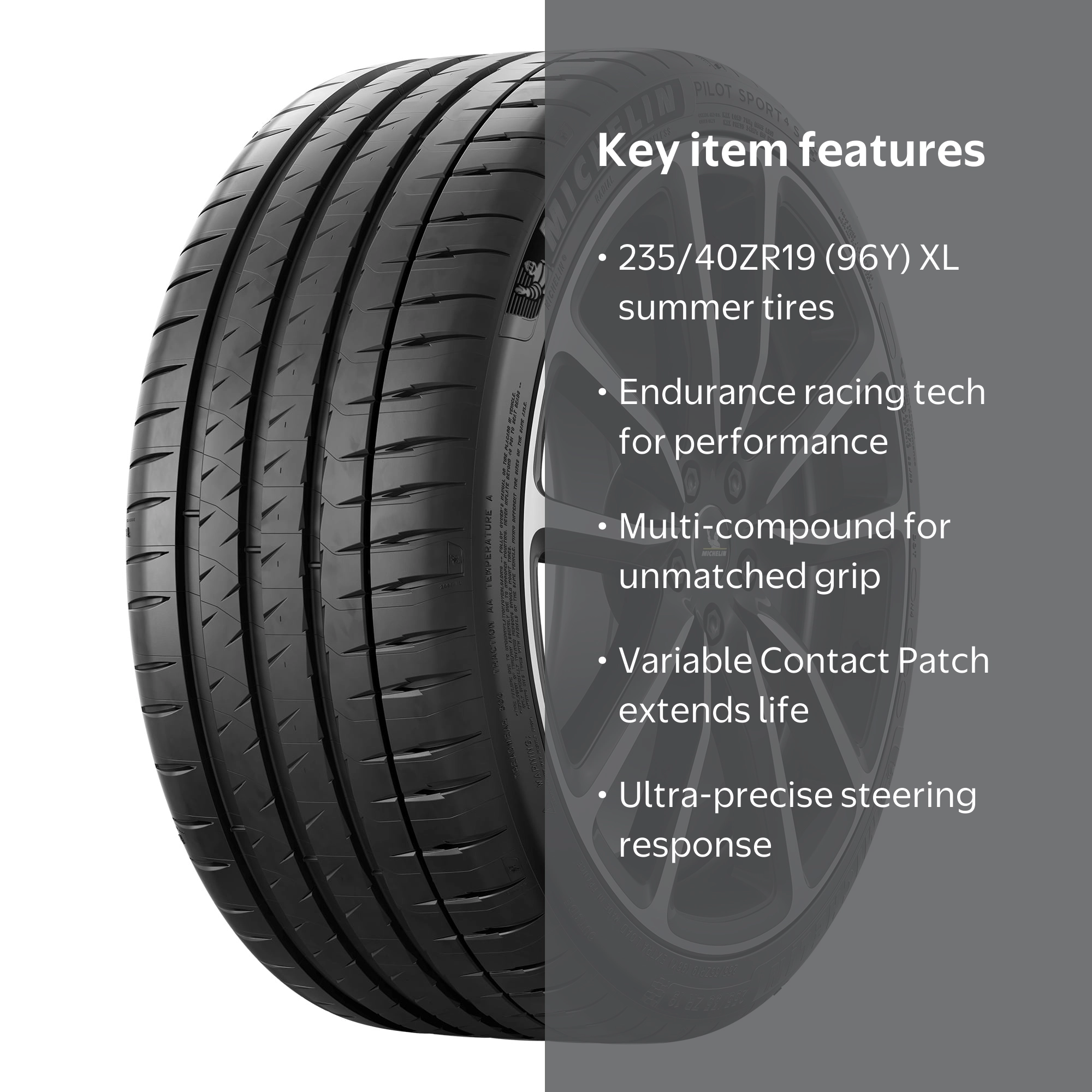 Free Shipping! Michelin Pilot Sport 4S 235/40ZR19 (96Y) XL