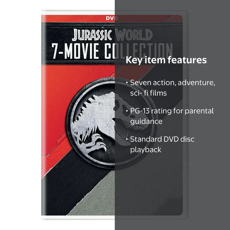 SDS Jurassic World 7-Movie Collection DVD, Action Adventure Sci-Fi