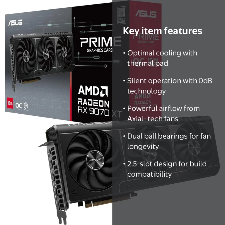 ASUS, Radeon Graphics Card, PCIe 5.0, HDMI DP 2.1, Dual BIOS