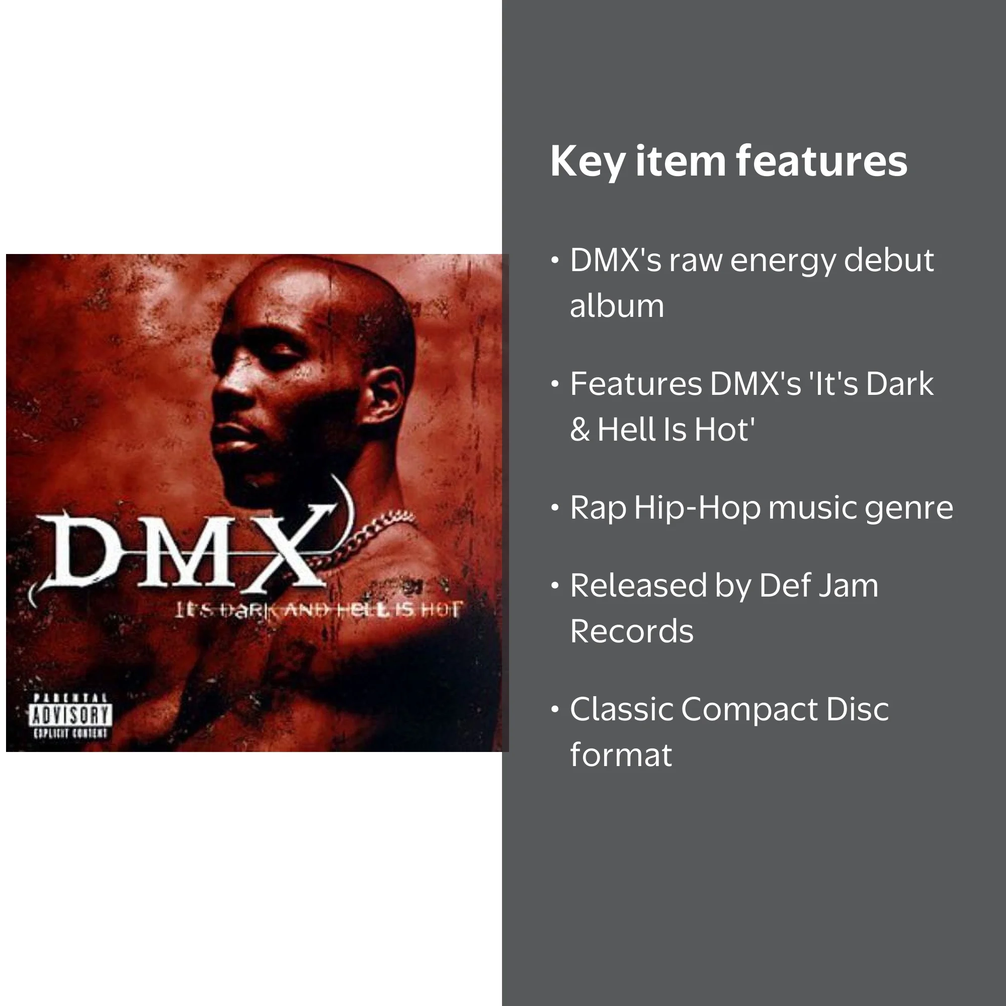 DMX - It's Dark & Hell Is Hot - Music & Performance - CD - Walmart.com