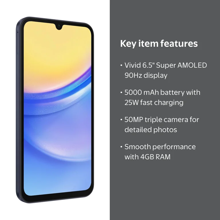 Samsung Galaxy A15 5G 128GB Factory Unlocked Android Smartphone
