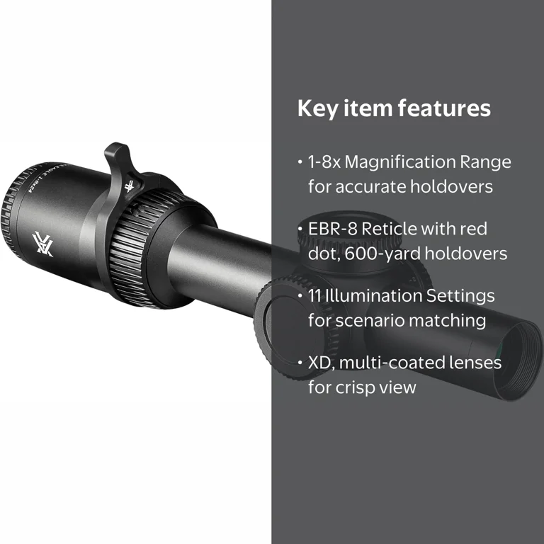 Vortex Strike Eagle 1-8x24 FFP Riflescope EBR-8 MOA - Walmart.com