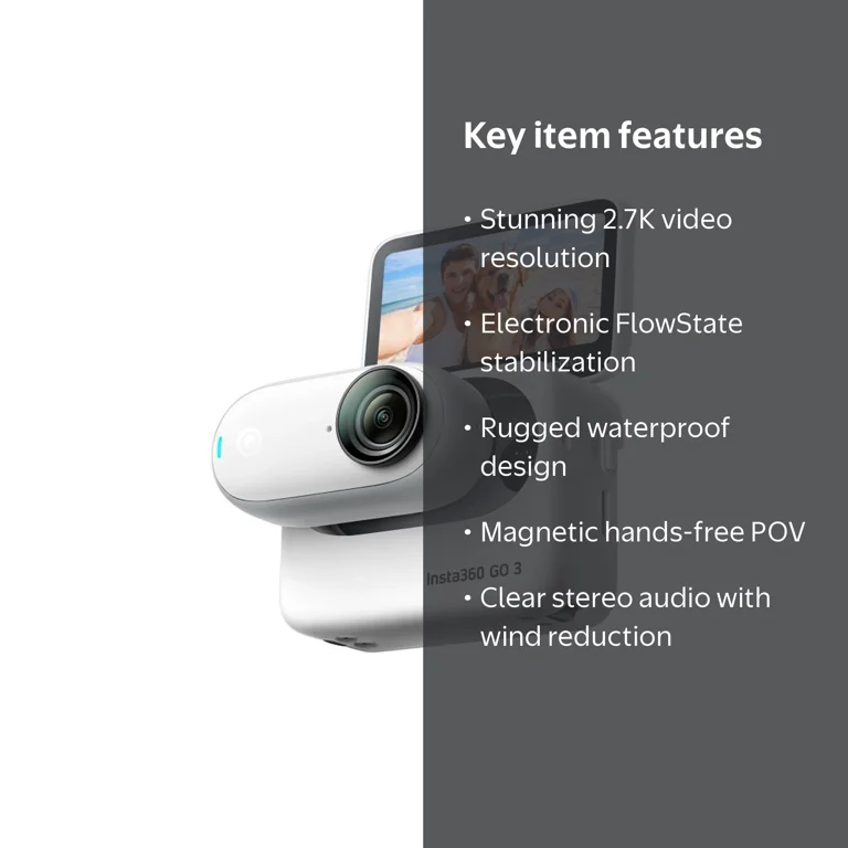 Insta360 GO 3 Action Camera 64GB, Waterproof, Video & Photography