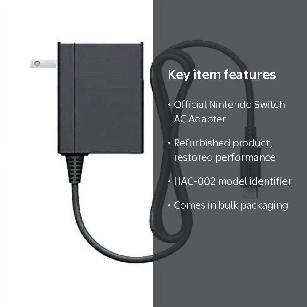 Restored OEM Nintendo Switch AC Adapter HAC-002 (Refurbished