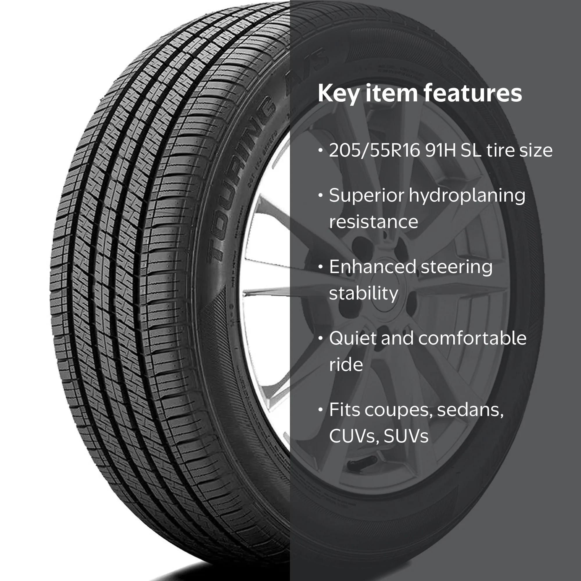National Touring A/S All Season 205/55R16 91H Passenger Tire