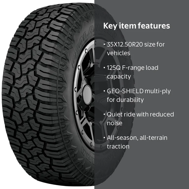 Free Shipping! Yokohama Geolandar X-AT 35X12.50R20/12 125Q BW All