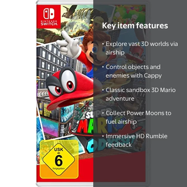 Nintendo, Super Mario Odyssey, 3D Adventure Game, for Nintendo