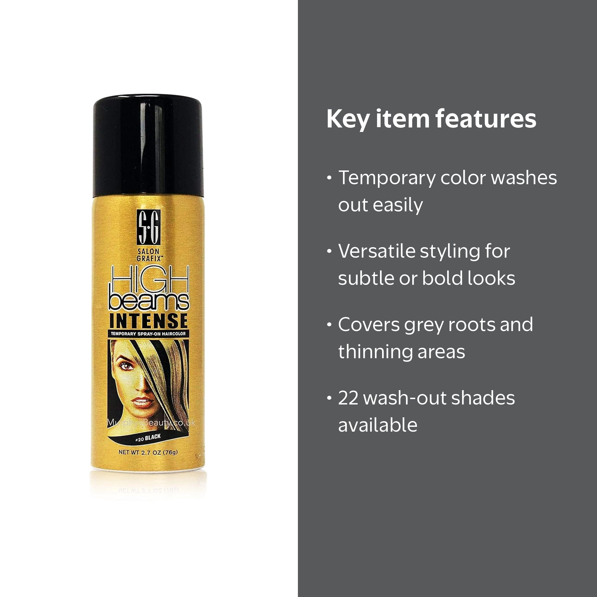 Salon Grafix, High Beams Intense Spray On Hair Color, 2.7 Oz
