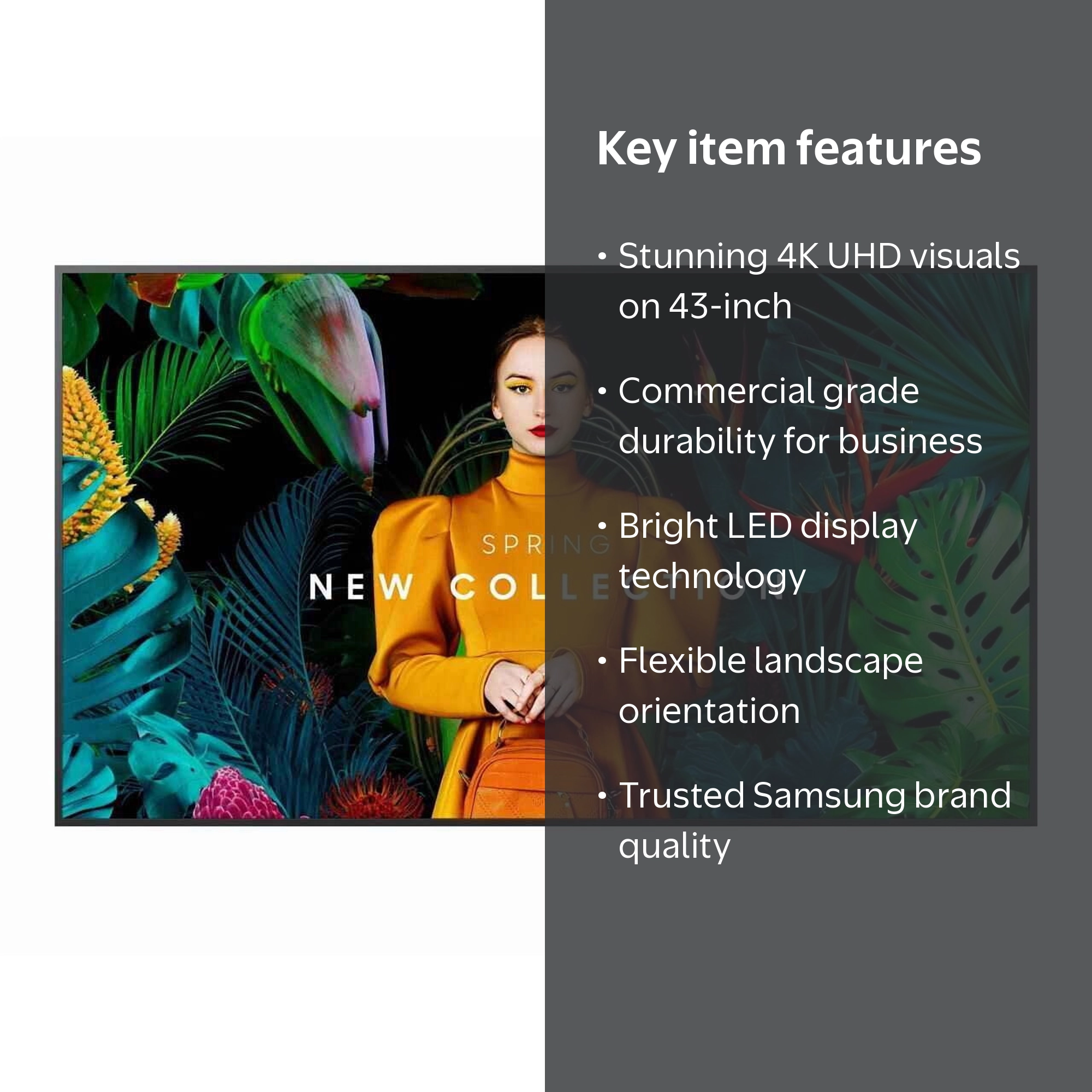 Samsung QM43C 43-inch 4K UHD Commercial TV Screen Display 500 Nit