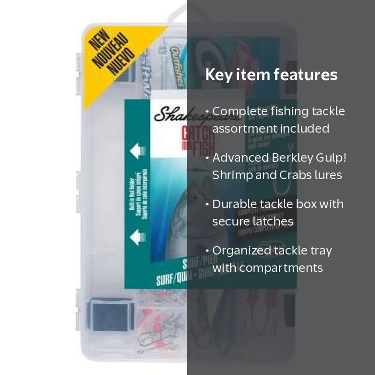 Shakespeare Fishing Supplies, Surf and Pier Tackle Kit with