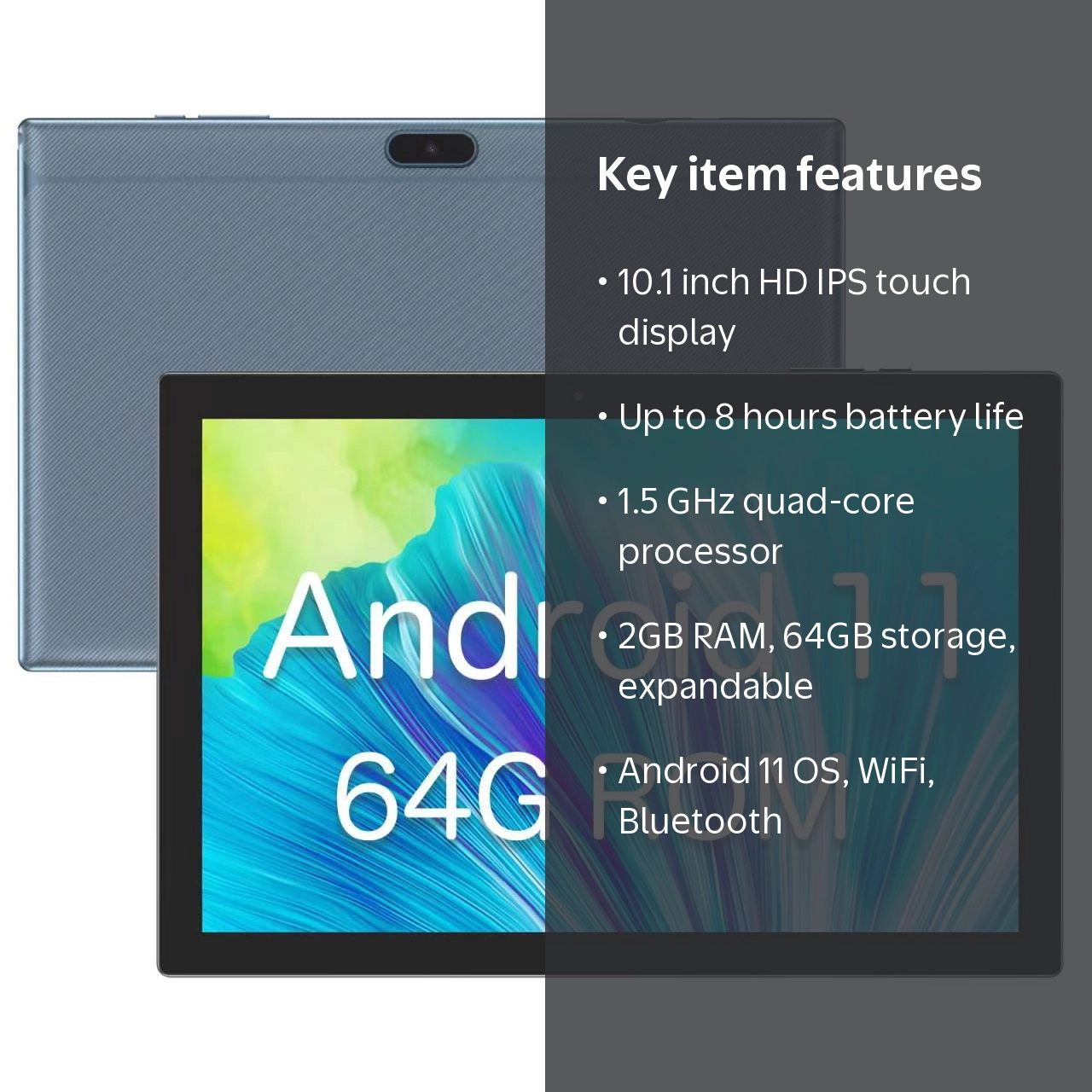 NOVOJOY, Android Tablet, 10.1 inch, 64GB ROM, Blue - Walmart.com