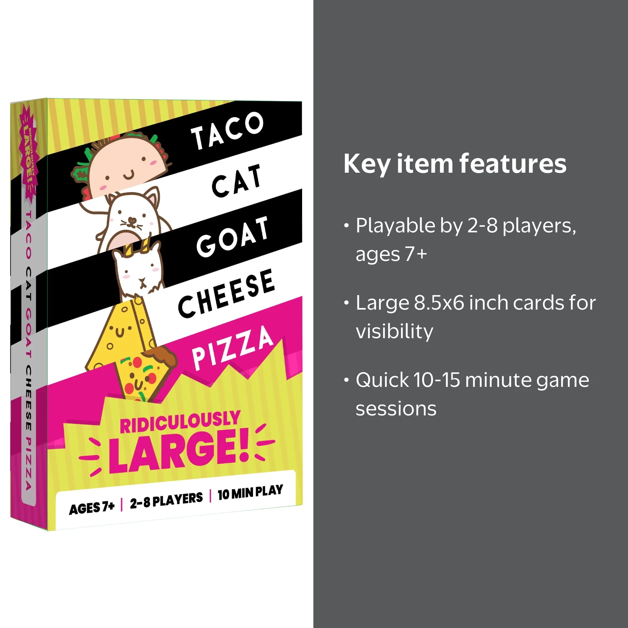 Dolphin Hat Games Taco Cat Goat Cheese Pizza Ridiculously Large