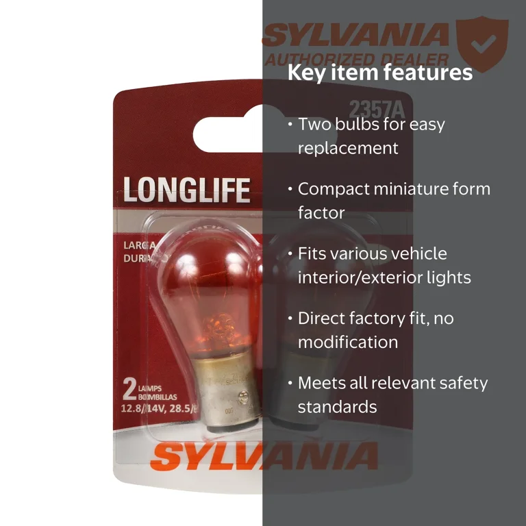 Sylvania, Long Life Mini Bulb, 2 Pack, Compatible with Multiple
