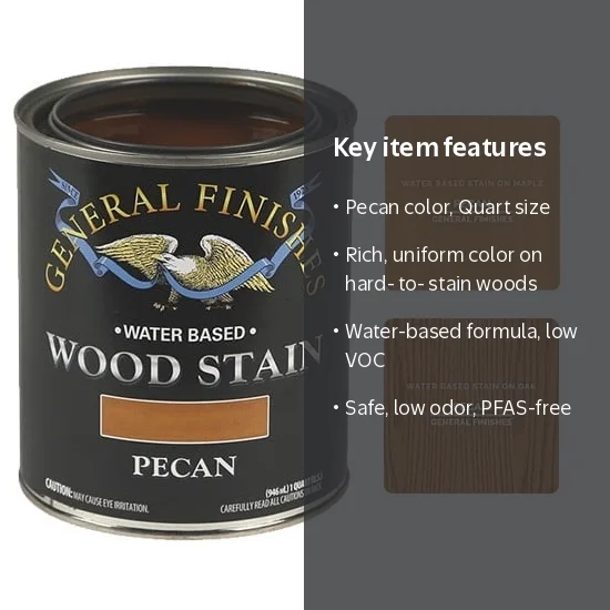 General Finishes Wood Stain Pecan B530-L Quart - Walmart.com