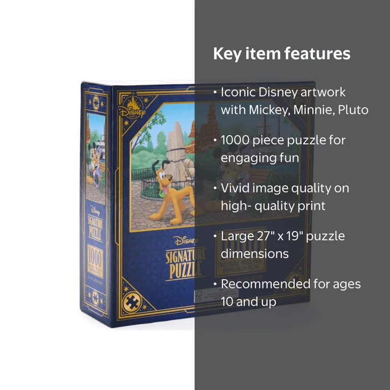 Disney Signature Puzzle Mickey Minnie Pluto in Disneyland 1000