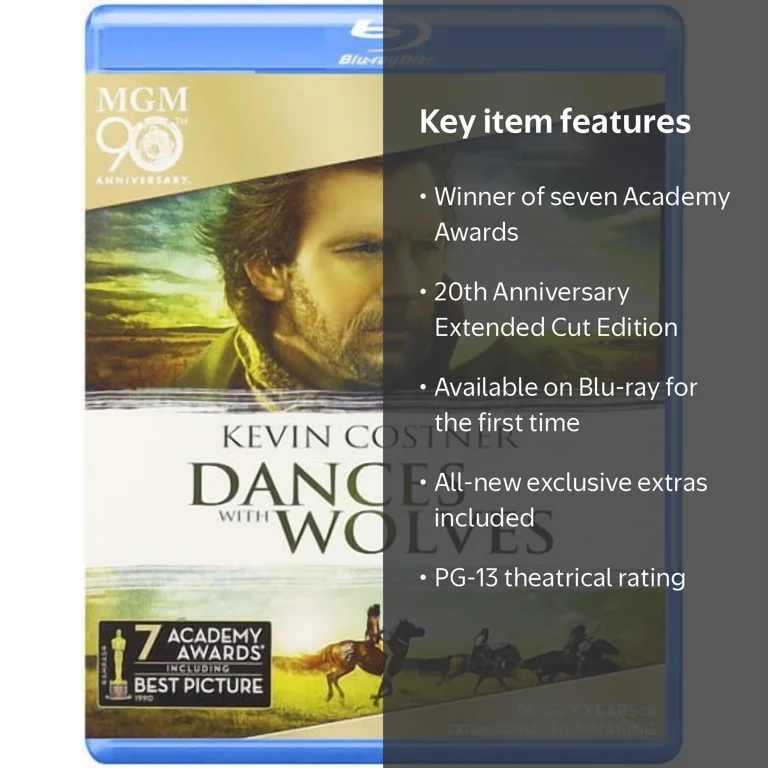Dances With Wolves (Blu-ray) 20th ANNIVERSARY Extended Cut