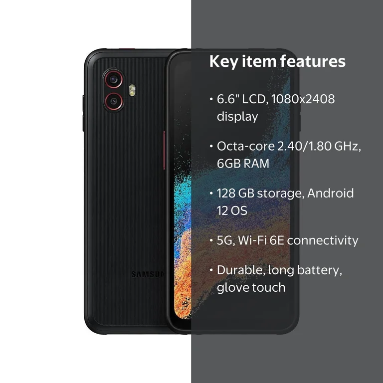 Samsung Smartphone Galaxy XCover6 PRO 128GB Unlocked - Black SM