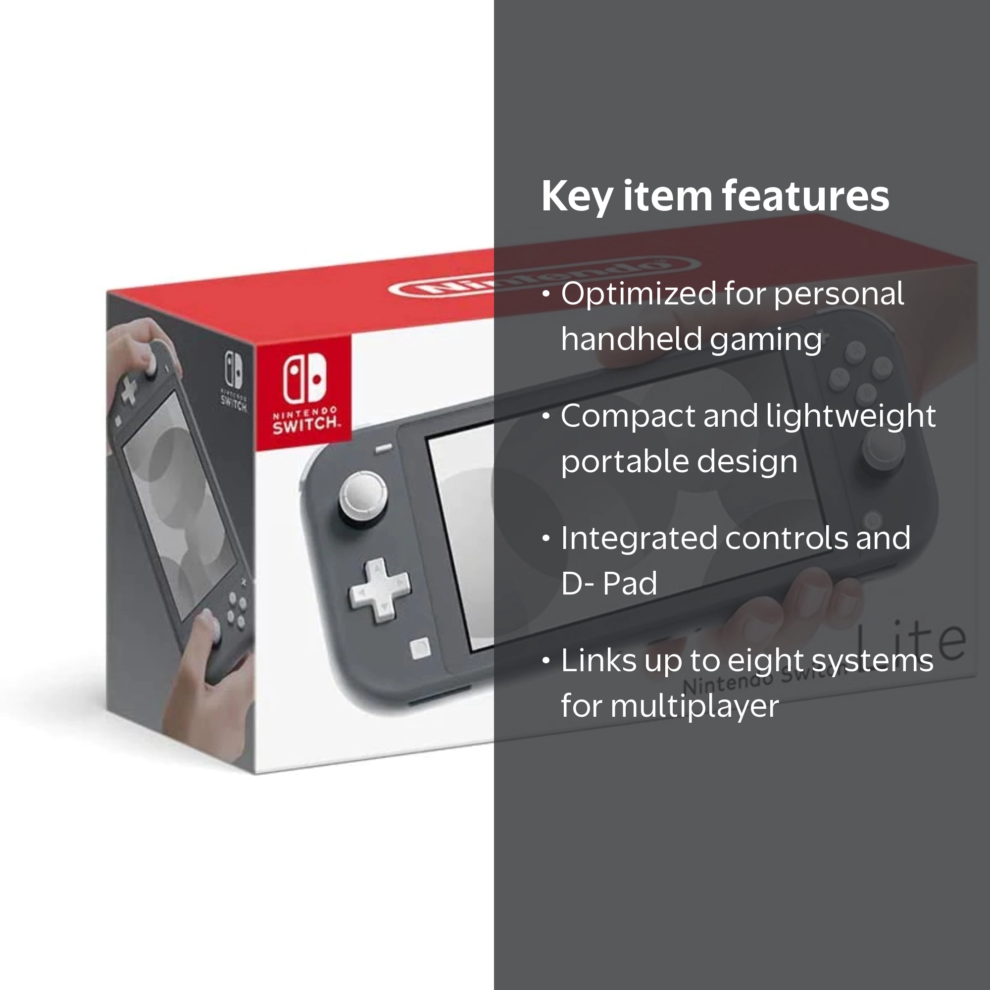Nintendo, Switch Lite, Gray, Handheld Portable Light - Walmart.com