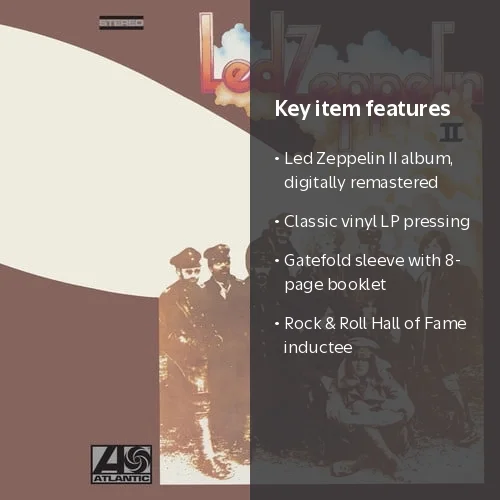 Atlantic, Led Zeppelin 2, Vinyl LP, Music & Performance