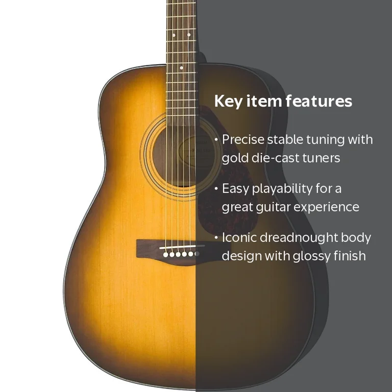 Yamaha, Acoustic Guitar, F335, Tobacco Brown Sunburst - Walmart.com
