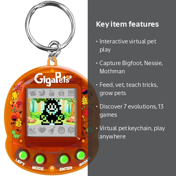 Top Secret Toys GigaPets Cryptids Virtual Pet Keychain