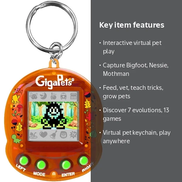 Top Secret Toys GigaPets Cryptids Virtual Pet Keychain