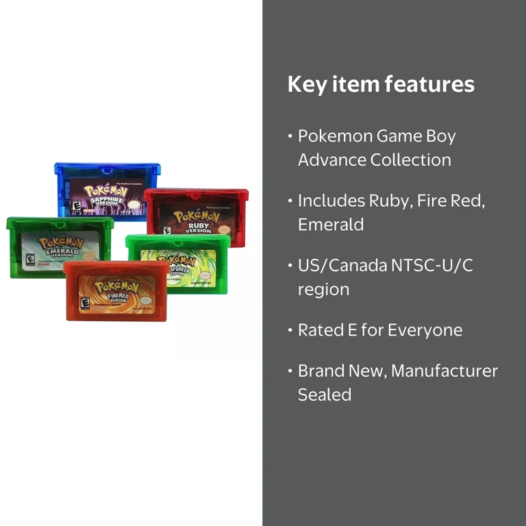 GBA Pokemon Series (5) for Game Boy Advance yz-Video Games Brand