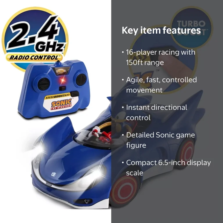 SEGA Sonic the Hedgehog & Sega All-Stars Racing RC: 1:28 Scale