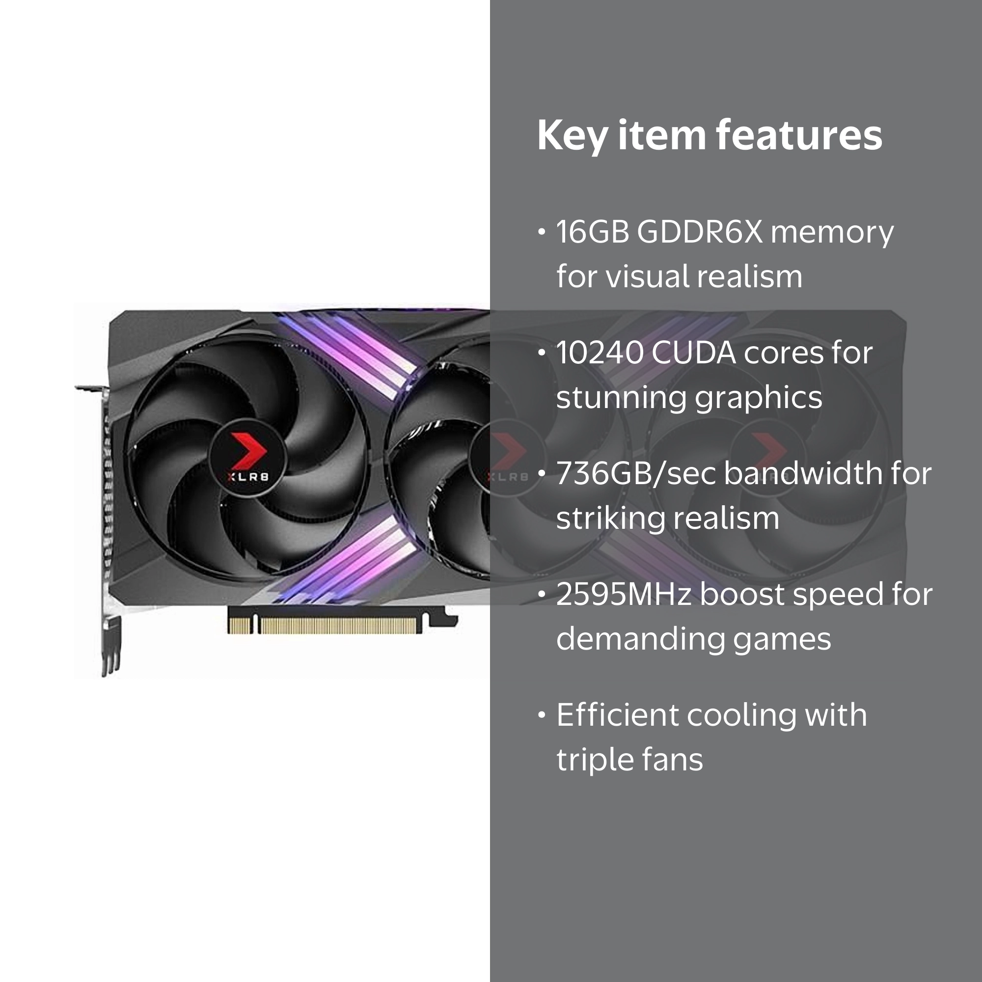 PNY GeForce RTX 4080 SUPER 16GB VERTO Overclocked Triple Fan DLSS