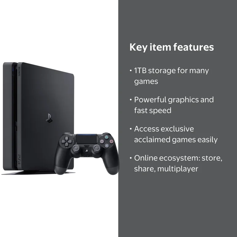 PlayStation, Video Game Console, 1TB, Restored, Slim Model