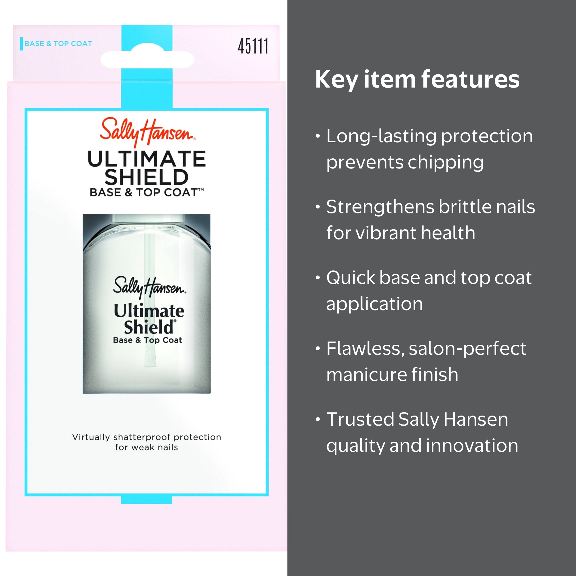 SALLY'sマントルピース　アンジュタイプ Sally Hansen, Treatment, Ultimate Shield, Protects from chipping