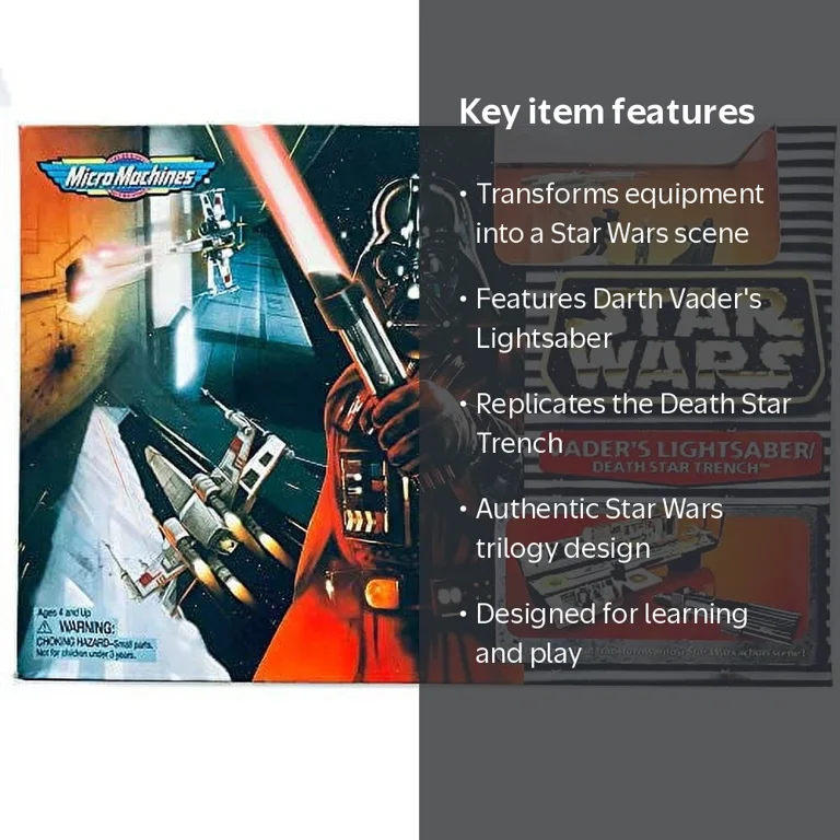 Star Wars Mirco Machines Darth Vader's Lightsaber/death Star
